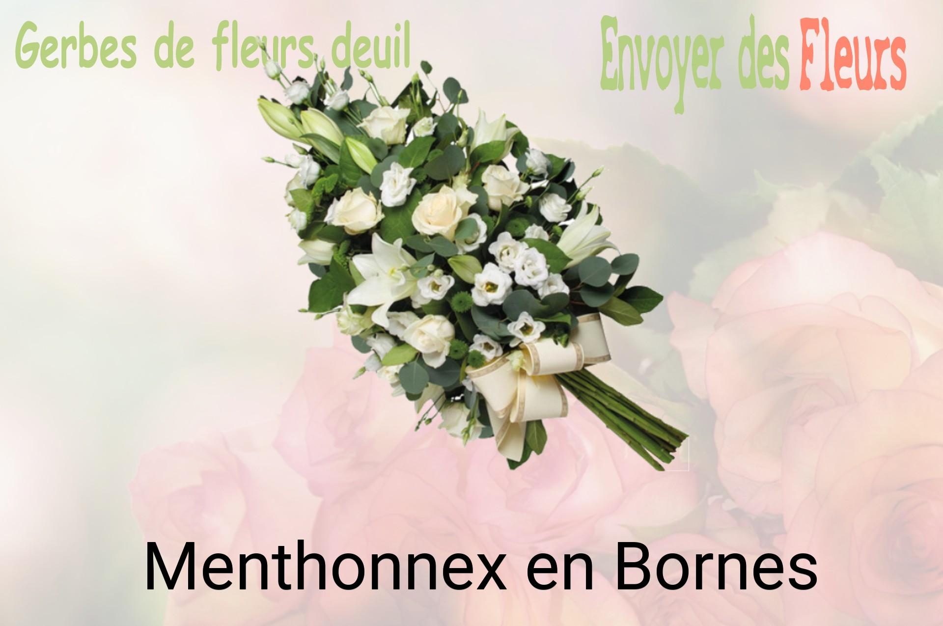 Gerbe de fleurs de deuil livrée à Menthonnex-en-Bornes